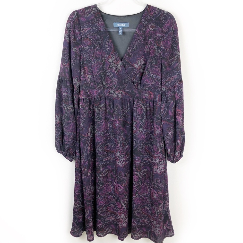 ModCloth- “A moment in Fine Midi dress” Size: 4